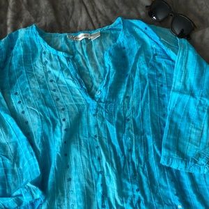 Aqua blue swim t-shirt dress cover up!